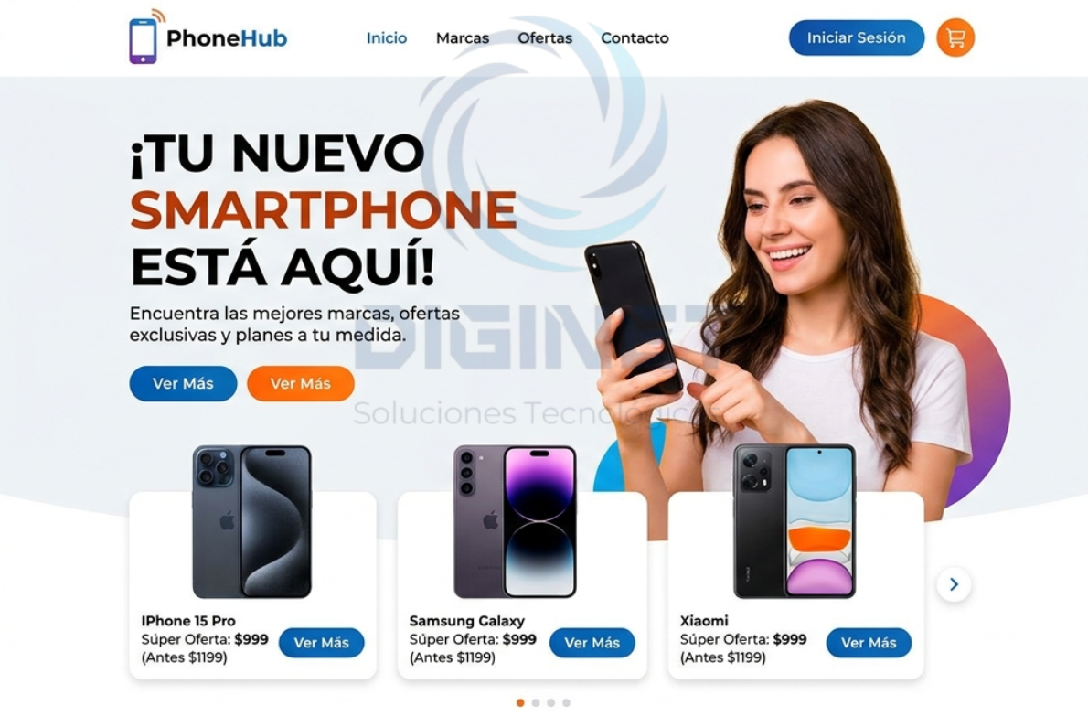 Landing page de una acedemia de tenis