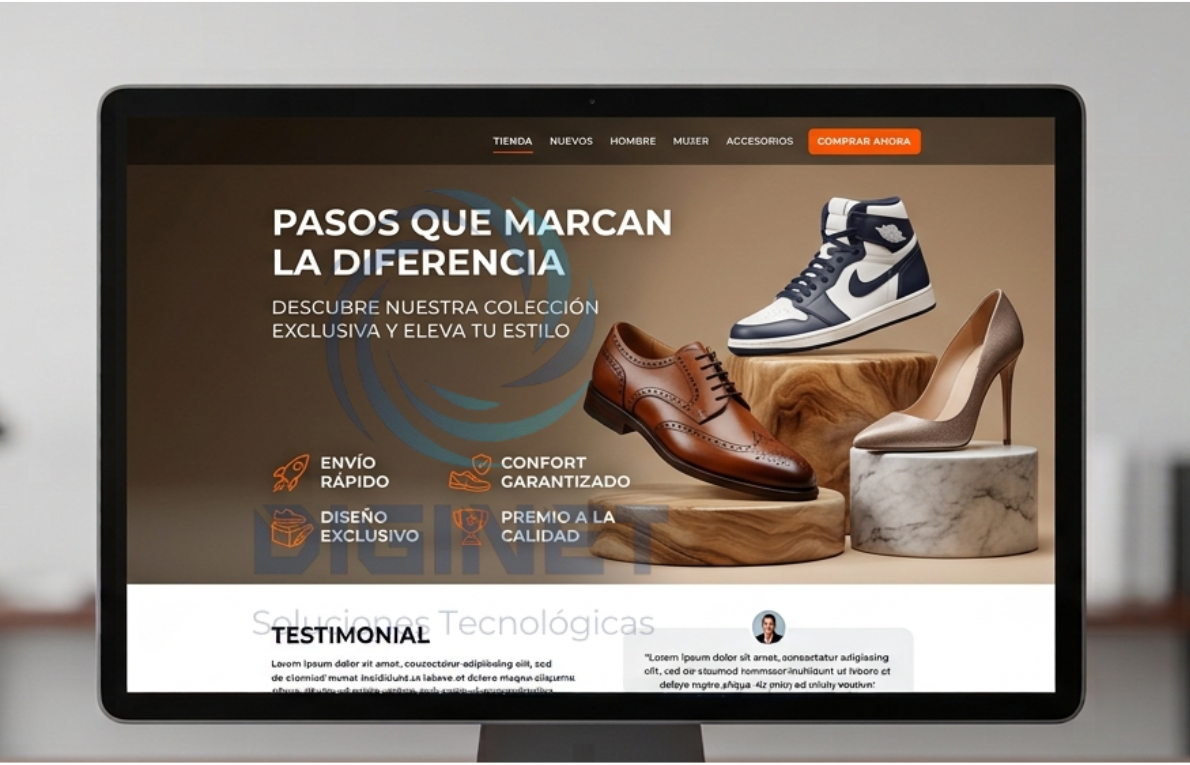 Landing de venta de zapatos
